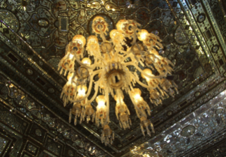 Golestan Palace, wind breaker, chandelier