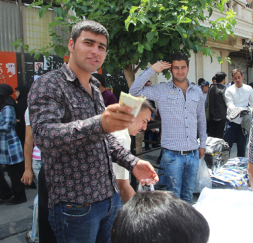 Selling clothes, Tehran, Iran