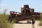 Aral Sea, two boats