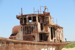 Aral sea ghost ship