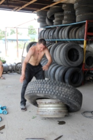 Wrestling with tyres