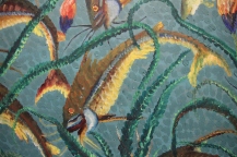 close-up of painting by Bela