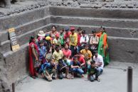 School group pic at Kailasha Temple, Ellora Caves
