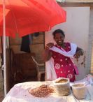 Selling peanuts, India