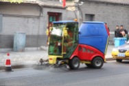 Street sweeping, China