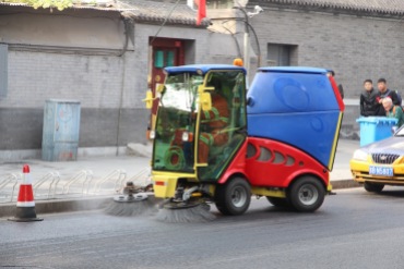 Street sweeping, China