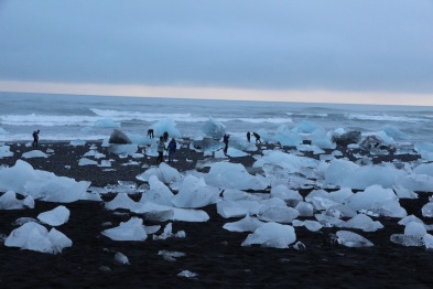 Icebergs on Jökulsárlón lagoon