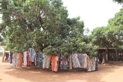 Korhogo cloth in trees